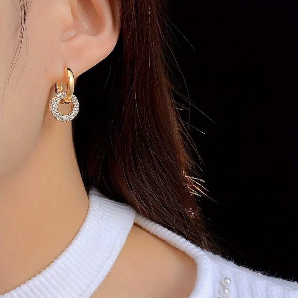 Women's Japanese & Korean Style Round Pendant Earrings
